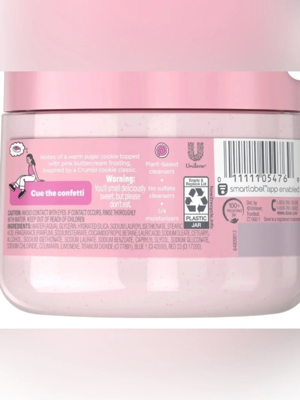 New Dove x Crumbl Confetti Cake Body Scrub - Picture 3 of 4